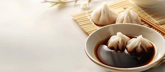 Poster - sweet soy sauce with rice dumpling. Copy space image. Place for adding text and design