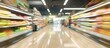 © Ilgun - Abstract blurred background of a supermarket with customers. Copy space image. Place for adding text and design