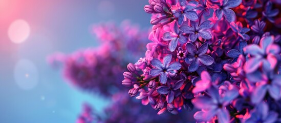 Sticker - Lilacs. Copy space image. Place for adding text and design