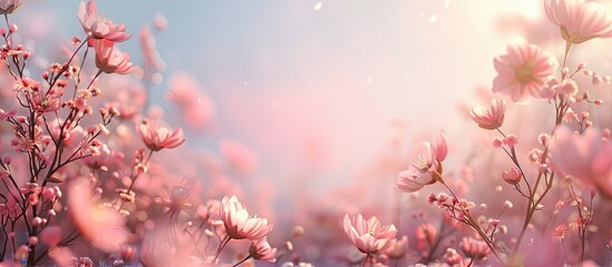 Poster - Spring banner backdrop with copyspace