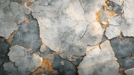 Wall Mural - Stunning black and white marble with bold veins and visible cracks