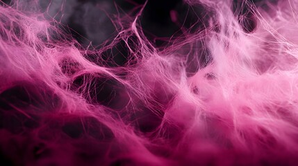 Pink Spider Web on Black Background, Abstract Image, Texture, Pattern Background, Wallpaper, Cover and Screen for Smartphone, PC, Laptop, 9:16 and 16:9 Format