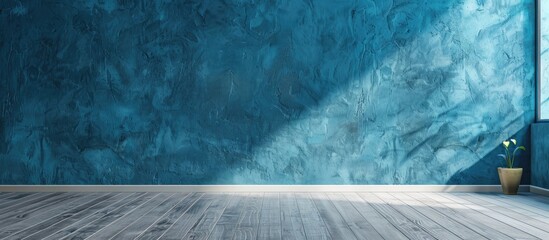 Wall Mural - Blue Wall Texture board Image photo. Copy space image. Place for adding text and design