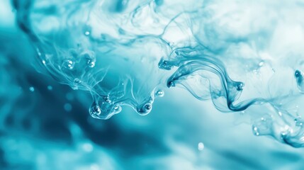 Abstract image of flowing water with bubbles and soft light, creating a serene and calming atmosphere for backgrounds.