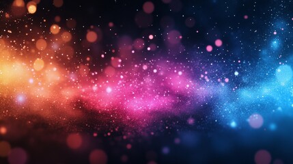 Poster - Colorful abstract background featuring a blend of vibrant particles and flowing light patterns