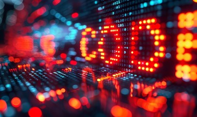 Digital stock chart background with word 