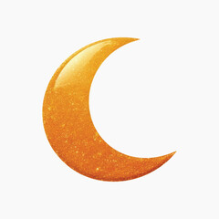 Poster - Golden crescent moon illustration