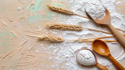 A background for an advertising banner with wheat