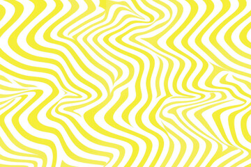 Wall Mural - Yellow wavy abstract pattern