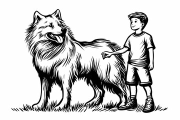 Cute coloring page featuring a playful dog for kids creativity.