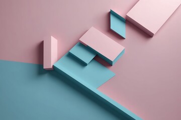 Wall Mural - abstract 3d render, minimalist background design