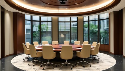 Circular table adorned with elegant decorations and vibrant floral arrangements