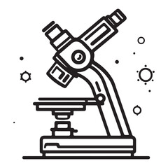 Wall Mural - microscope icon vector design, simple microscope flat icon on isolated white background