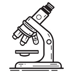 Wall Mural - microscope icon vector design, simple microscope flat icon on isolated white background