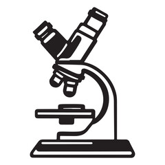 Wall Mural - microscope icon vector design, simple microscope flat icon on isolated white background