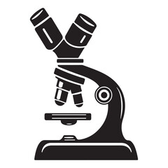 Wall Mural - microscope icon vector design, simple microscope flat icon on isolated white background