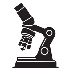 Wall Mural - microscope icon vector design, simple microscope flat icon on isolated white background