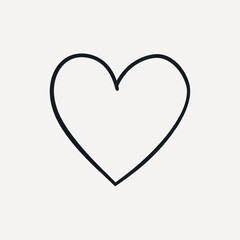 Sticker - Minimalist heart line drawing