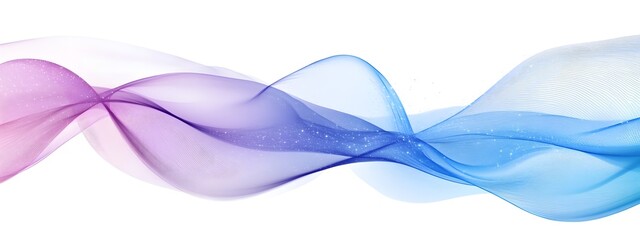 Wall Mural - Abstract liquid waves, with blue and purple colors, against a white background