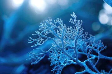 Wall Mural - Close-up shot of a plant with frost, ideal for winter-themed compositions