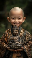 Little monk and his Buddha