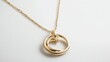 © Rere_Art151 - Gold Chain Necklace with Intertwined Circle Pendant