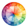 © GenBy - vibrant watercolor color wheel.