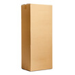 © nsit0108 - Tall cardboard box standing upright on a white background, representing shipping and delivery