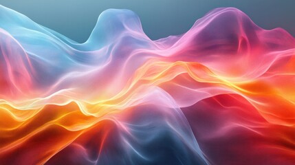 Wall Mural - Abstract Wavy Pattern with Gradient Colors