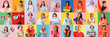 © Pixel-Shot - Big collage of people with LGBT flags on color background