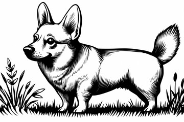 Cute coloring page featuring a playful dog for kids creativity.