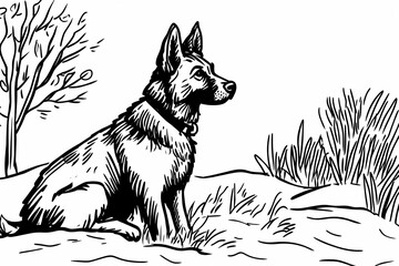 Cute coloring page featuring a playful dog for kids creativity.