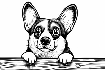 Cute coloring page featuring a playful dog for kids creativity.