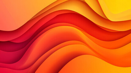 A dynamic background featuring vibrant wavy shapes in a gradient from bright red to soft orange, forming a bold and energetic visual effect.