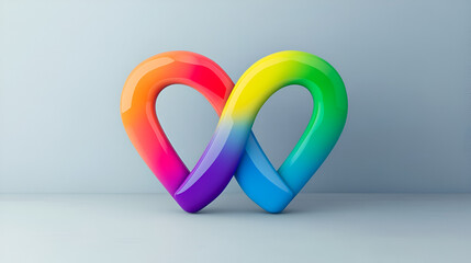 Sticker - Rainbow Infinity Symbol -  Abstract Colorful Graphic Design Element