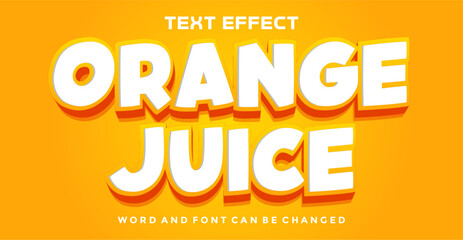 Canvas Print -  Orange juice editable text effect