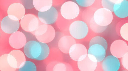 Wall Mural - Abstract Pink and Blue Bokeh Background for Design Projects