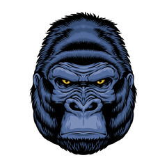 Wall Mural - serious gorilla hand drawn illustration