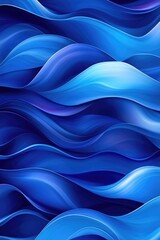 Wall Mural - wavy abstract background featuring shades of blue