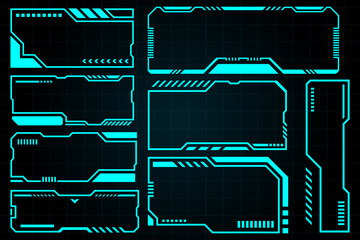Wall Mural - abstract frames technology futuristic interface hud vector design for ui games.