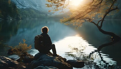 Harmony in Nature: A Serene Reflection of Human Connection and Unity with the Environment