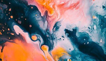 Abstract Art: A splash of bold and pastel colors in abstract forms, creating a visually dynamic and artistic aesthetic