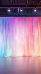 Poster - Colorful Drapes with Lights for Stage Background.