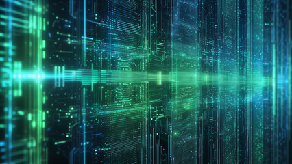 abstract binary green background
