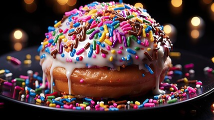 Wall Mural - donut with sprinkles  