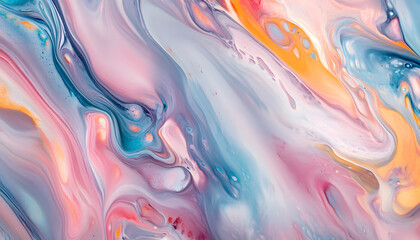 Abstract Art: A splash of bold and pastel colors in abstract forms, creating a visually dynamic and artistic aesthetic