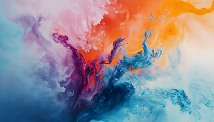 Abstract Art: A splash of bold and pastel colors in abstract forms, creating a visually dynamic and artistic aesthetic