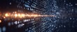 © Supriyanto - Abstract digital background with binary code and glowing particles representing data flow.