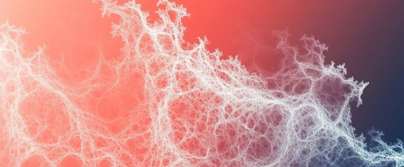 Wall Mural - abstract image featuring intricate white patterns against a gradient background.