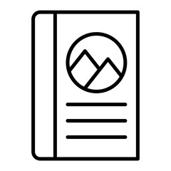 Poster - book outline icon